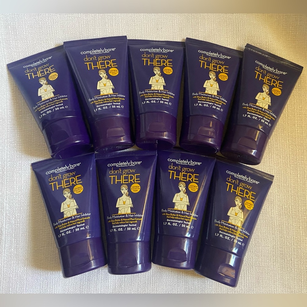don't grow THERE Body Moisturizer & Hair Inhibitor-9 tubes of 1.7fl oz/50ml